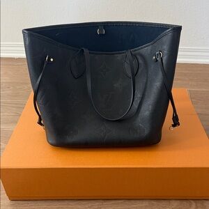 Black Louis Vuitton neverful mm Tote